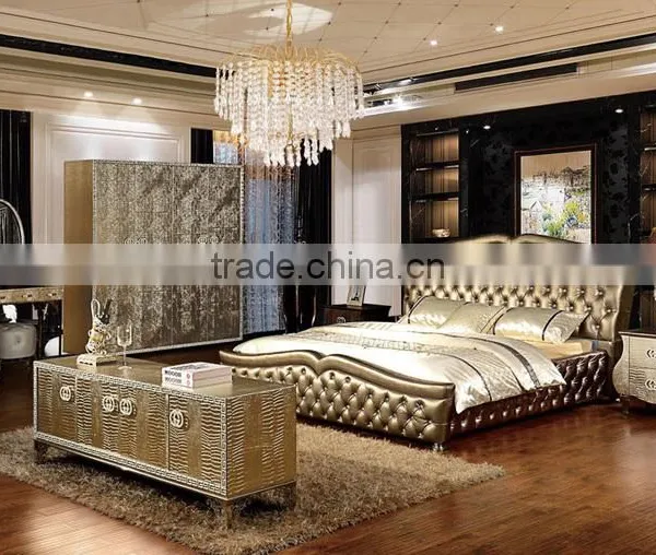 2016 Hot Sale Home Used Furniture Leather Bed YC030 photo-2