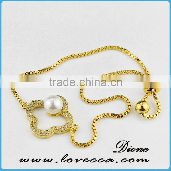 Chinese High End Jewelry Hand Chain Bracelet Micro Pave cz Bracelets With Beads photo-2