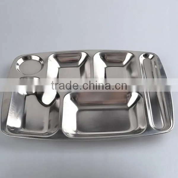 SS18/8 Stainless Steel Fast Food Tray/Mess Tray/Snack Tray,Winolaz photo-2