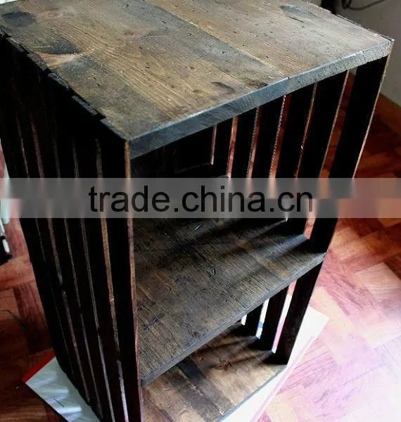 Living Room Antique The Study Wooden Storage Stand Crate photo-3