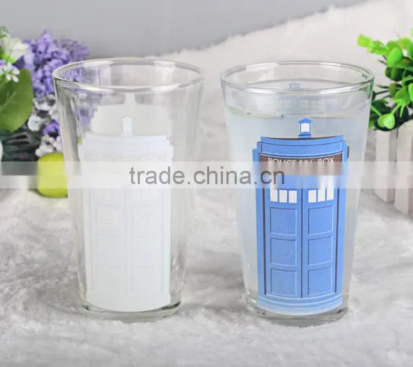 350ml Clear Glass Cups for Pepsi With Color Changing photo-3