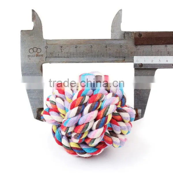 Hot Dog Wucaimian Knot Woven Cotton Rope Toy Ball Ball Ball Toy Trumpet Dog Bite photo-4