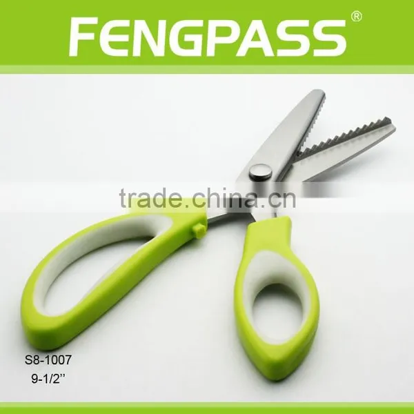 S8-1007 23.6CM 2Cr13 Stainless Steel Blade With PP+TPR Plastic Comfortable Handle Tailoring Scissors photo-3