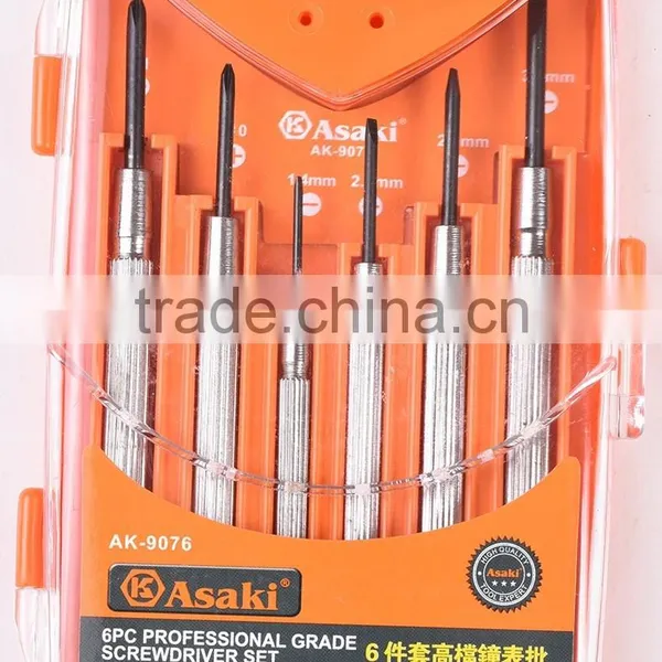 AK-9076 Professional Grade 6pcs Watch Repair Screwdriver Set photo-2