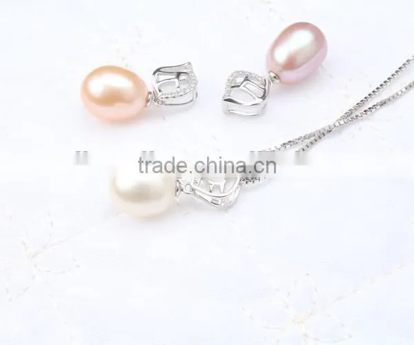 925 Silver Pearl Pendant and Earring photo-3