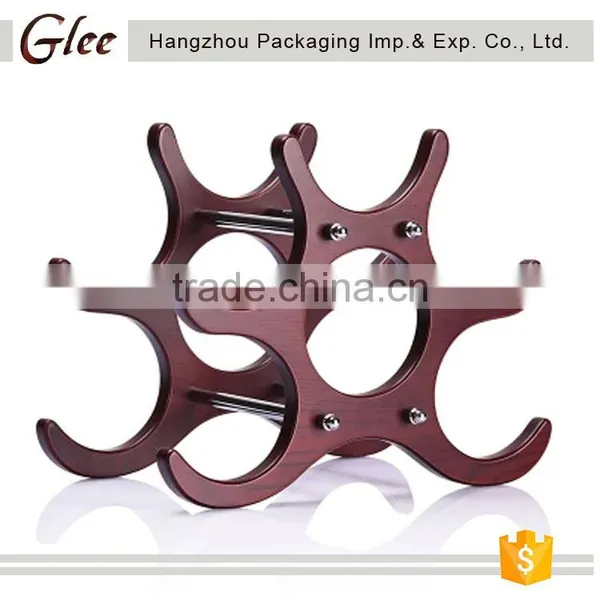 Luxurious Fashion Latest Style Round Handmade Wooden Wine Rack photo-3