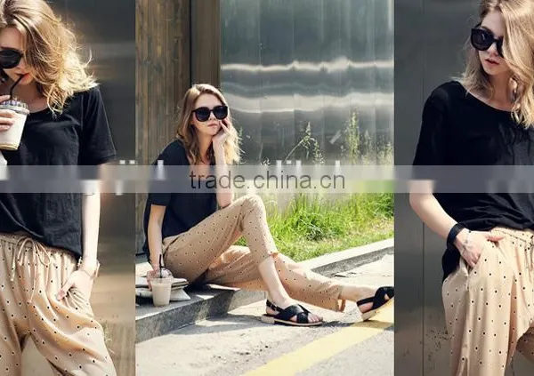 Plain Color Short Sleeve Cool Lady t Shirt Fashion Hot Sale Women t Shirt photo-2