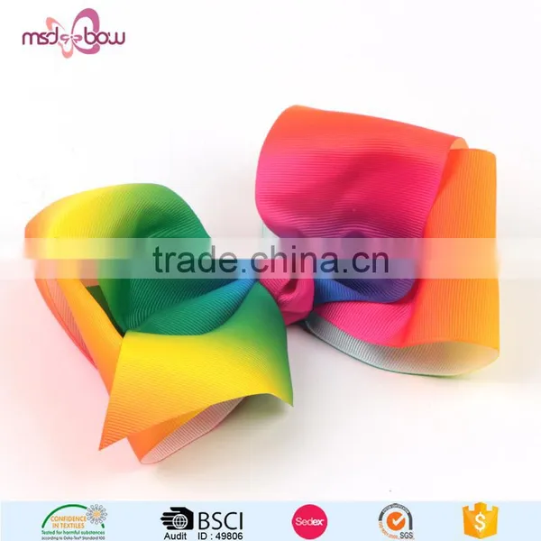 Wholesale Fancy Rainbow Hair Bow photo-5