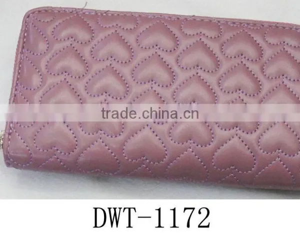 Hot Stripe PU Leather 2016 Lady New Popular Heart Wallet photo-3