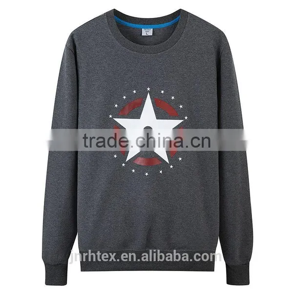 100% Polyester Printing High Quality Long Sleeve T-shirt Men Custom photo-3