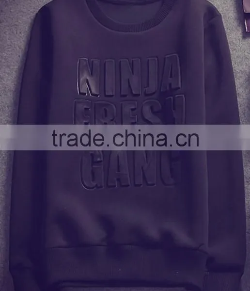 Fashion Scuba Crewneck Sweatshirt Embossed Pullover photo-2