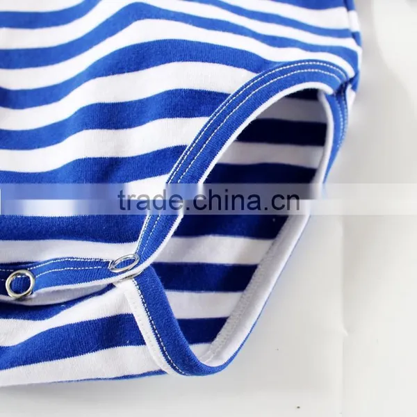 ShiJ 32S 180g Combed Cotton Indiana Striped Summer Baby Clothes Romper photo-4