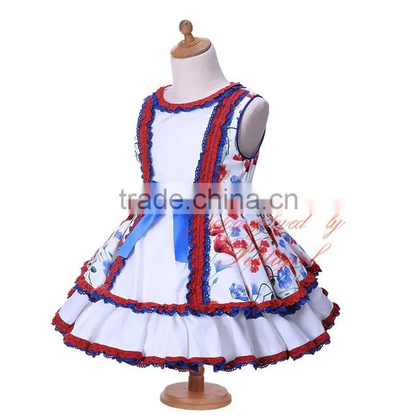 Girls Double Ruffle Dress Kids Frock photo-2