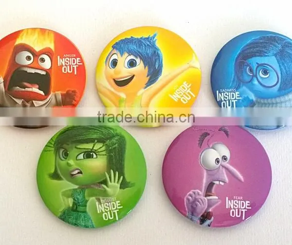 Inside Out Cartoon Characters Decorative Breastpin
