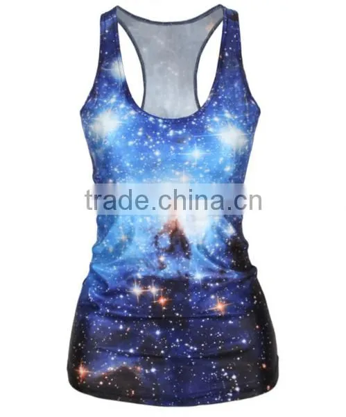 Tight-fitting Vest Van Gogh Digital Print Women 's T - Shirt photo-5