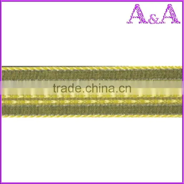 Hot Sale Satin Side Metallic Yarn Wired Nylon Organza Ribbon photo-2