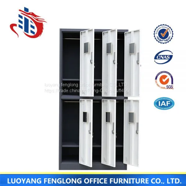 Chinese Furniture KD 6 Door Storage Wardrobe Color Metal Used School Lockers photo-3