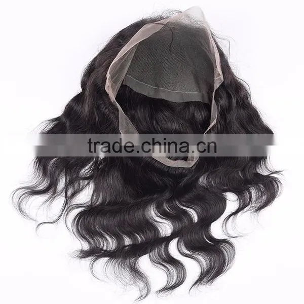New Style 360 Lace Band Frontal 22*4 Brazilian Virgin Hair Human Hair Lace Band Frontal Closure Bleached Konts photo-5