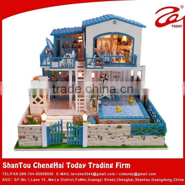 2015 Wooden doll house,DIY doll house