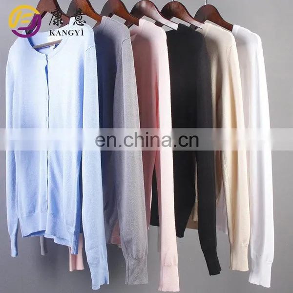 OEM & ODM Service Pure Color Knitted Cardigan Sweater for Girl 2017 photo-3