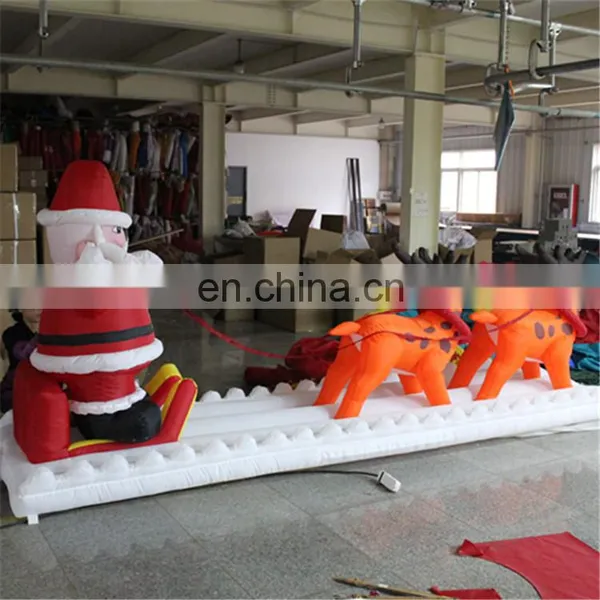 2017 New Style Christmas Inflatable Santa Claus Deer Sleigh photo-4