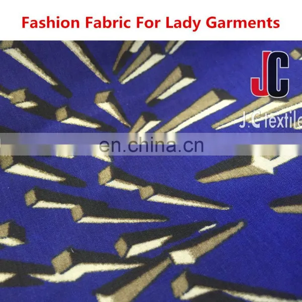 2016 New Fashion Design 100% Polyester Silk and Soft Washed Wool Printed Fabric photo-5