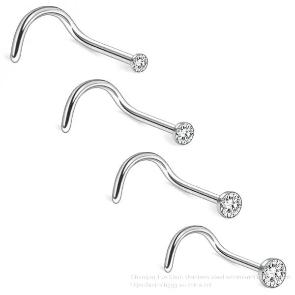 Body Piercing Ornaments Stainless Steel Nose Studs, Nose Studs, Studs, Studs, Ear Nails, Anti Allergies, Foreign Trade Accessories Wholesale photo-5