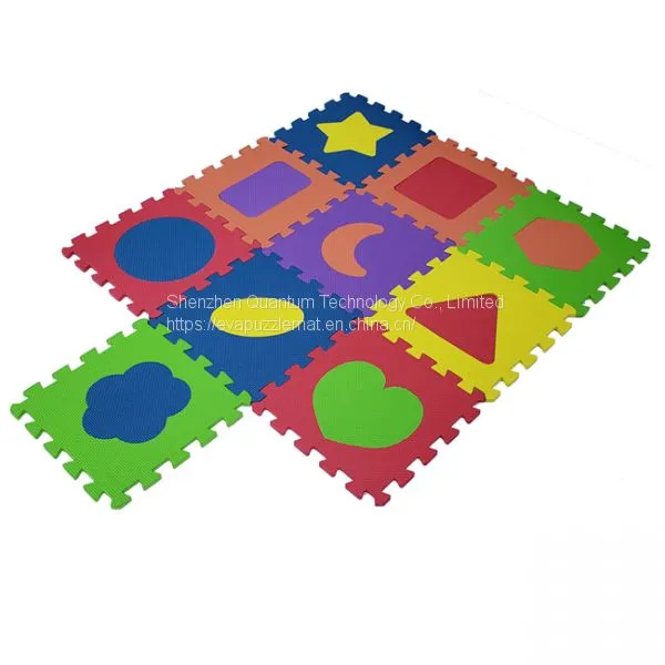 QT MAT Non-toxic Odorless 12in x 12in 10pcs/set Child EVA Shapes Floor Puzzle Play Mat photo-4