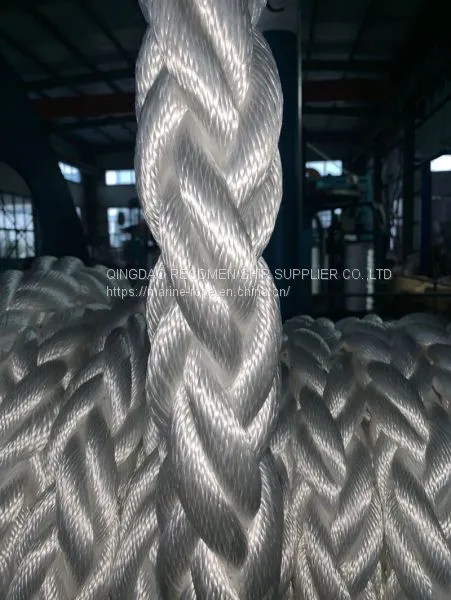 RECOMEN Hot Seller 64mm 8strand 12 Strand Nylon Polyester Rope for Vessel Tugboat