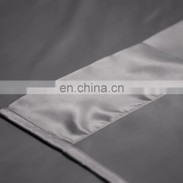 Amazon Premium Hotel Gray 100% Microfiber Matt Fabric Stain Flat Fitted Plain Bed Sheet Set photo-5