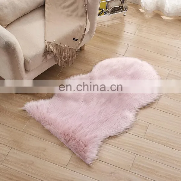 Factory Custom Luxury and Soft White Fur Rugs Faux Carpets for Room photo-3