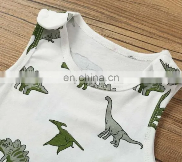 Baby Romper Baby Clothes Summer Dinosaur Pattern Rompers photo-3
