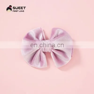 New Children's Hair Accessories Soft Velvet Baby Hairpin 21 Color Fan-shaped Bow Princess Hairpin photo-5