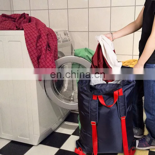 Large Capacity Washable Laundry Bag With Straps Dirty Clothes Storage Backpack For College photo-6