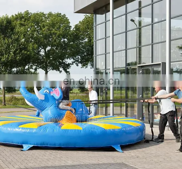 Elephant Theme Inflatable Interactive Adults Pull Riding Inflatable Sport Games For Sale photo-3