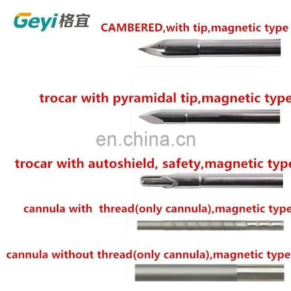 Reusable Laparoscopic Instruments Magnetic Cannula 5mm Flip Type Trocar photo-6