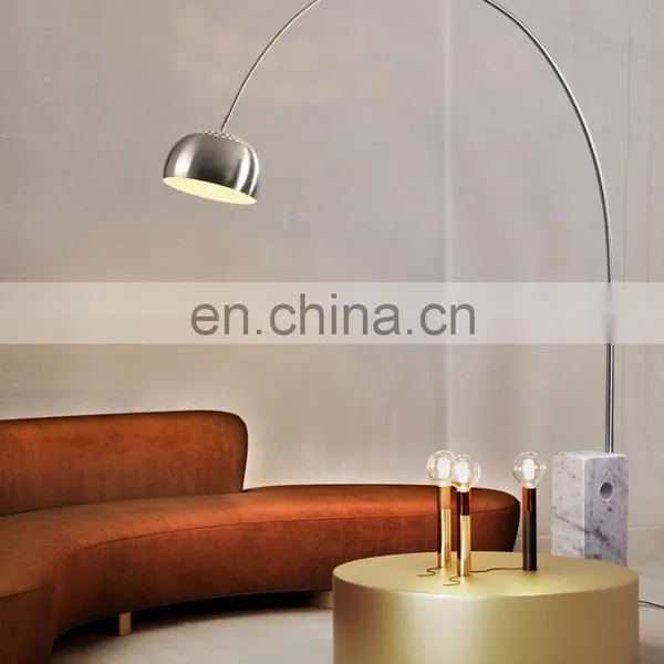 Modern Classic Design Decorative Home Office LED Arc Floor Lamp With Marble Base photo-6