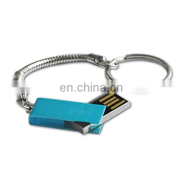 Super Mini Mental Swivel Usb Flash Drive Oem Logo Pen Drive Metal Laser Printing Memory Sticker Disk photo-4