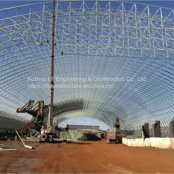 LF Steel Structure Barrel Roof Design Space Frame Shed Arch Coal Storage photo-3