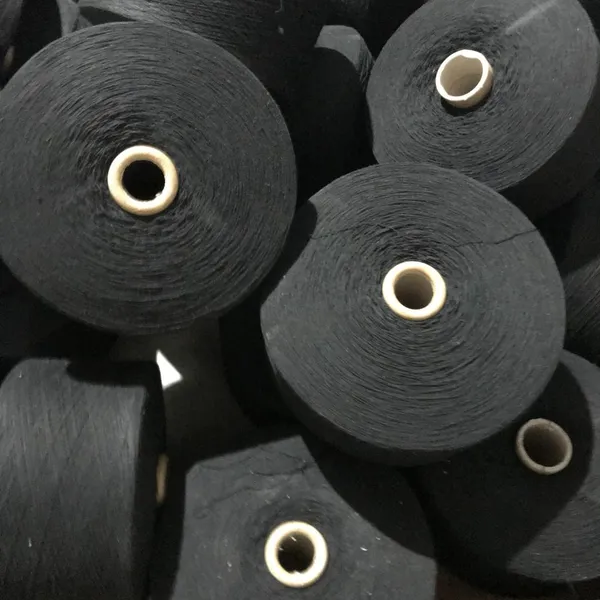 Ne8s/1 Dyed Black Color 65/35 pc or Cvc Yarn Blended Yarn for Gloves photo-3