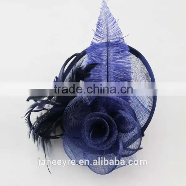 New Coming Sinamay Base Hairband Fascinator Hat For Wedding photo-4