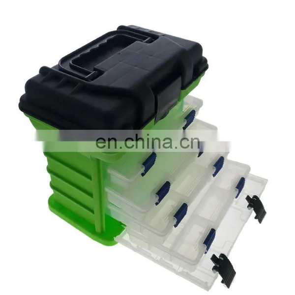 Multi-functional Big Plastic Large Fishing Tackle Lure Boxes Storage Accessories With Handle
