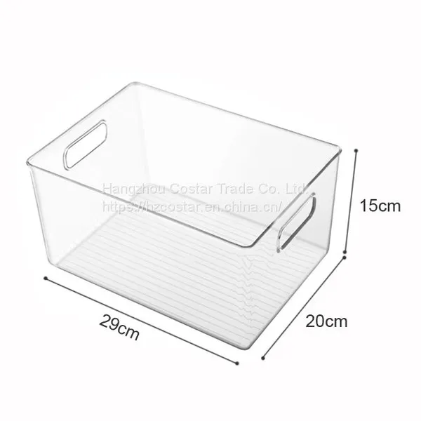 Plastic Clear Storage Bins Pantry Organizer Box Bin Containers for Organizing Kitchen Fridge, Food, Snack Pantry Cabinet, Fruit, Vegetables, Bathroom Supplies photo-4
