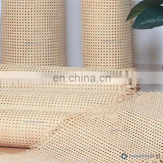 Natural Mesh Rattan Cane Webbing Roll Woven Bleached Rattan Webbing Cane For Sale Open Mesh Rattan Cane Webbing photo-3