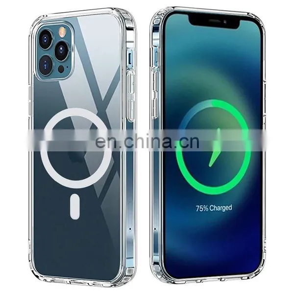 Shockproof Transparent Clear TPU Magnet Phone Case for Magsafe Case for Iphone 12 Pro Mini Max photo-5