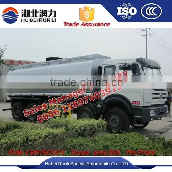 8x4 Baotou Beiben Refueling Diesel Tanker Truck 25cbm to 30cube Meter Fuel Tank Trucks For Sales photo-2