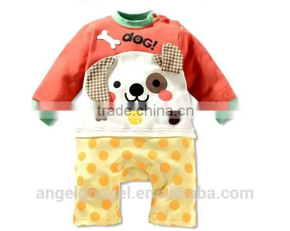 Wholesale Fairy Cartoon Toddlers Baby Romper Climbing Clothes Print Animal Bear Dogs Lions Rabbits & Pandas AG-LA0021 photo-3