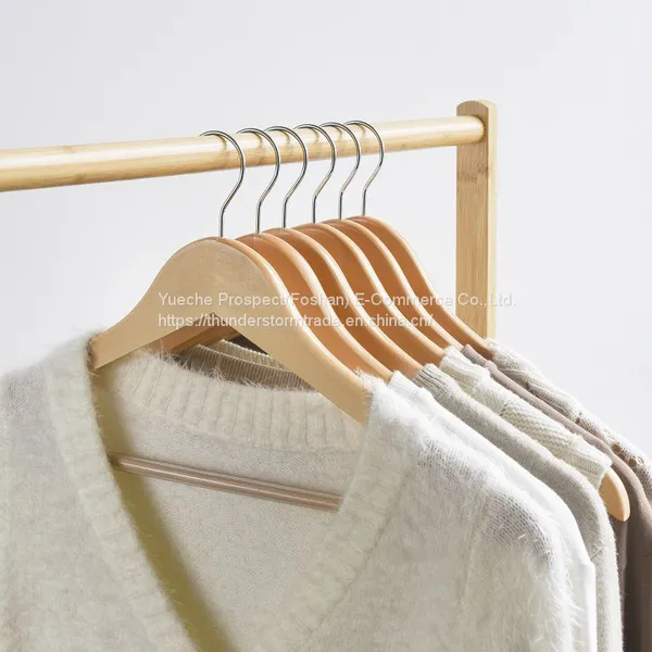 Manufacturer Hangers For Cloths Wood Cloth Hanger Wholesale White Wooden Clothing Coat Non Slip Clothes Hangers photo-4
