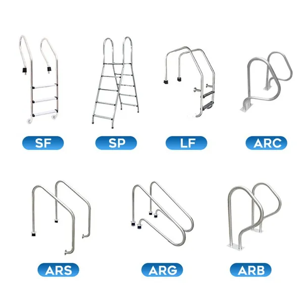 High Quality Anti-Slip Silver 5-Step Ladder for Swimming Pool Ladders With Flange Steps Underground Ground Pool Steps photo-6