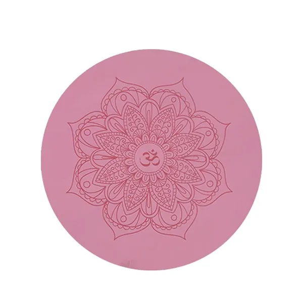 Premium PU and Natural Rubber Round Yoga Mat With Cushion Support photo-4